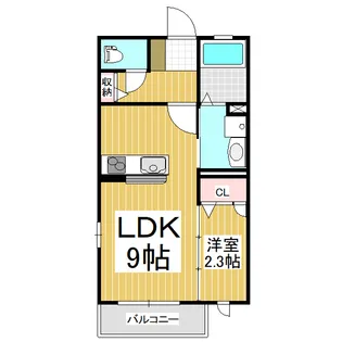 ハイムみはら【2階】の間取り