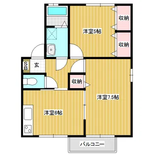 グランディール常盤A【1階】の間取り