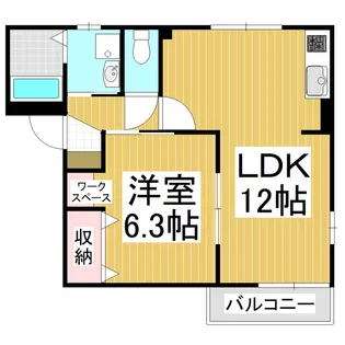 グレース安曇野A【1階】の間取り