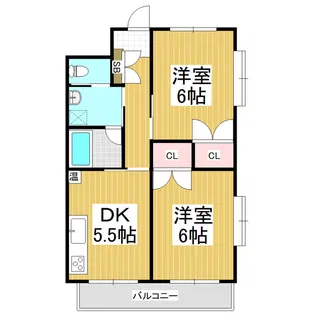 グリーンパーク新町【3階】の間取り