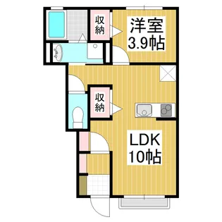 コンフォーティア信濃大町Ⅲ【1階】の間取り