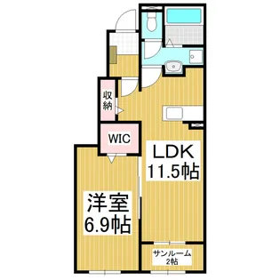 コンフォーティア信濃大町Ⅱ【1階】の間取り