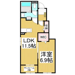 コンフォーティア信濃大町Ⅱ【1階】の間取り