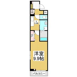 ヒコ ジェルム【2階】の間取り