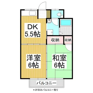 ハイツ有賀【1階】の間取り