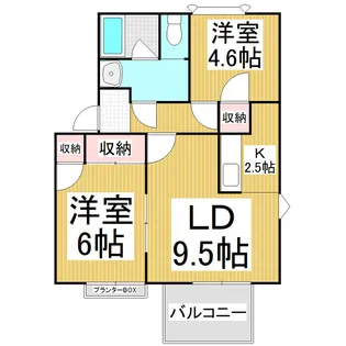 プレンティ内川【2階】の間取り