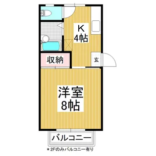 ロイヤルハイツ A棟【2階】の間取り