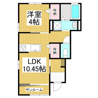フェリーチェ北大町A【1階】の間取り