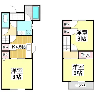 ロイヤルハイツ B【A号室】の間取り