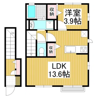 ルフレ大町【2階】の間取り