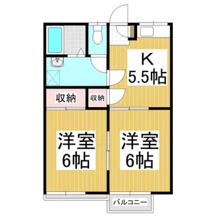 M.K.ハイツ穂高【2階】の間取り
