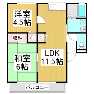 サニータウン高木【2階】の間取り