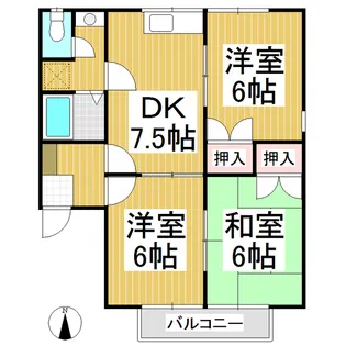 ペスカトーレ B棟【1階】の間取り