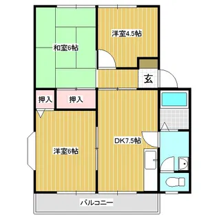 サンビレッジ東永 B棟【2階】の間取り