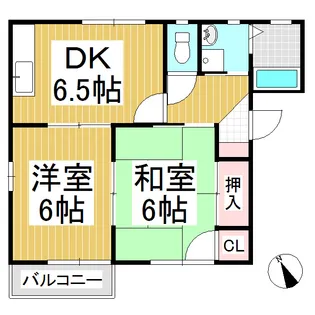 リバーサイドハイツ A棟【2階】の間取り