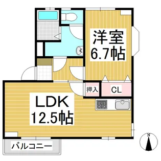 第七松本コーポ【1階】の間取り