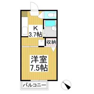 アメニティ上氷鉋 A棟【1階】の間取り