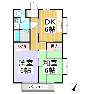 光コーポ【2階】の間取り