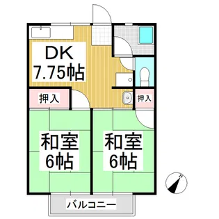 ハイツ青の木【2階】の間取り