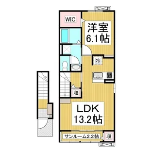 ブルージュK【2階】の間取り