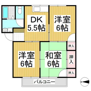 メゾンオカムラ【2階】の間取り