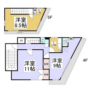ディズニービル【4階】の間取り