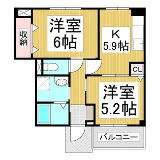 クリアネス【1階】の間取り