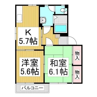 コート岡田屋 D棟【1階】の間取り