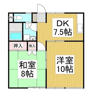 コーポN(磯部)【1階】の間取り