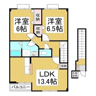 リュミエール A棟【2階】の間取り
