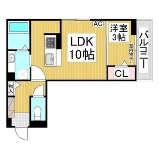 J-Room☆妃 Ⅶ番館 屋代駅前【3階】の間取り