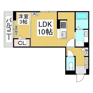J-Room☆妃 Ⅶ番館 屋代駅前【3階】の間取り