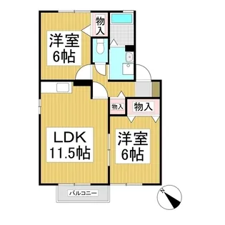 セジュール上徳間 A棟【2階】の間取り