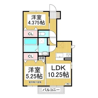 ブリッジ・ジョシュア【1階】の間取り