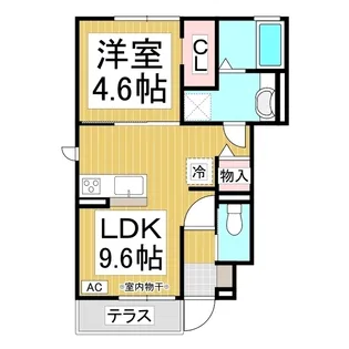 グランディールT E棟【1階】の間取り