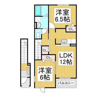 グランフィオーレ A棟【2階】の間取り