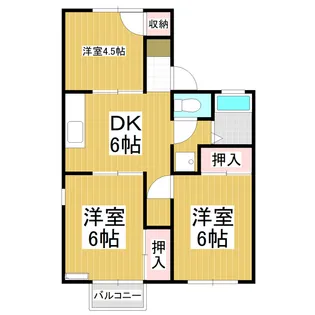 メゾン青木島 西館【1階】の間取り