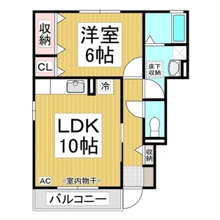 モダンコート金井田【1階】の間取り