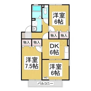 アバンサール・ミヤオ【2階】の間取り