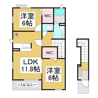 パルメゾン弐番館【2階】の間取り
