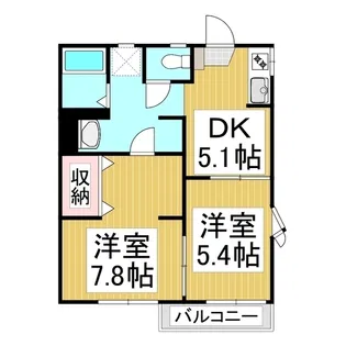 フォーブルマルナカ【1階】の間取り