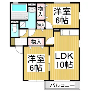 リビング瀬原田【2階】の間取り