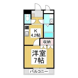 メゾンアグレアーブル【1階】の間取り