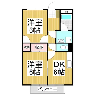 PALACE BLUE SKY B【2階】の間取り