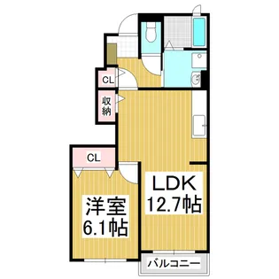 カーサ 藍B【1階】の間取り