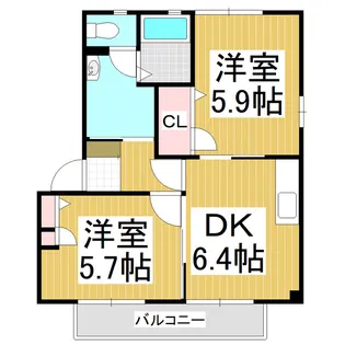 パティオ【2階】の間取り