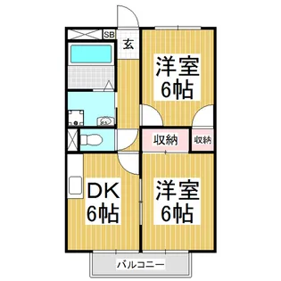 コンフォートサザン【1階】の間取り
