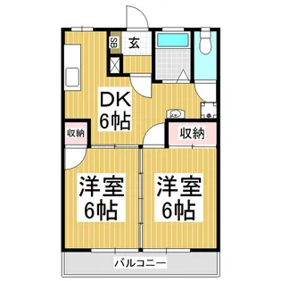 リバーサイドのはら【2階】の間取り