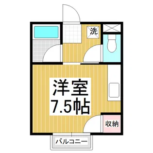 シャトーリオン上牧A【1階】の間取り