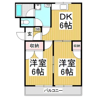 グランリジェールA【1階】の間取り